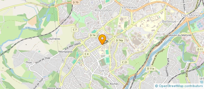 localisation de l'entreprise LE FIL D'ARIANE EN LIMOUSIN à ISLE