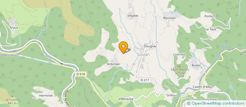 localisation de l'entreprise LE FIL D'ARIEGE à SOULAN