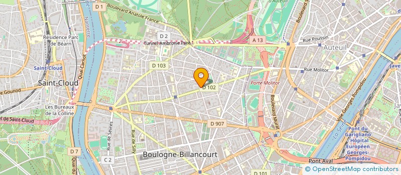 localisation de l'entreprise LE FIL D'OR  BOULOGNE-BILLANCOURT