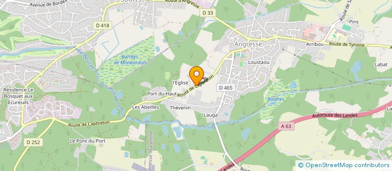 localisation de l'entreprise LE FIL DU BOIS TUQUET  ANGRESSE