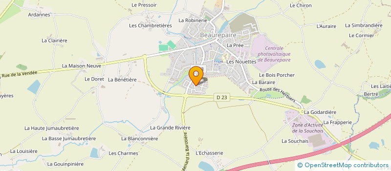 localisation de l'entreprise LE FIL ROUGE  BEAUREPAIRE