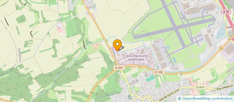 localisation de l'entreprise LE FLAMBOYANT  HESINGUE