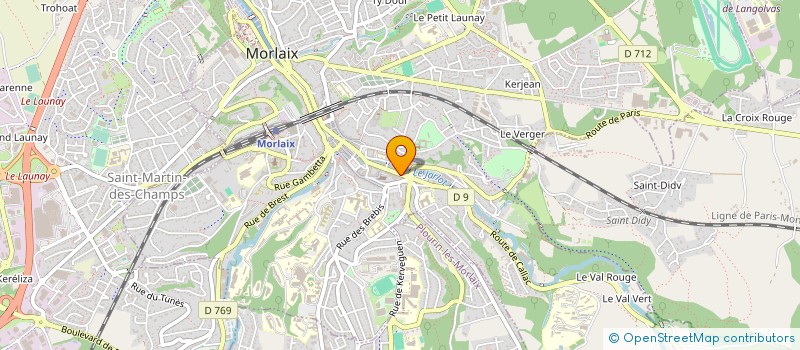 localisation de l'entreprise LE FLASH à MORLAIX