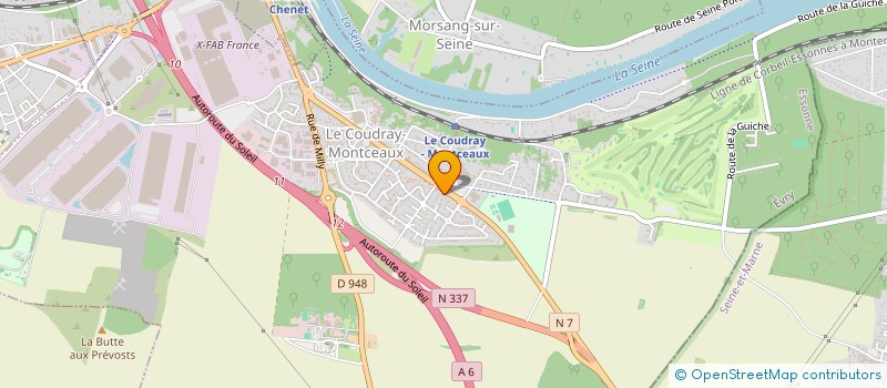 localisation de l'entreprise LE FLEM  LE COUDRAY-MONTCEAUX