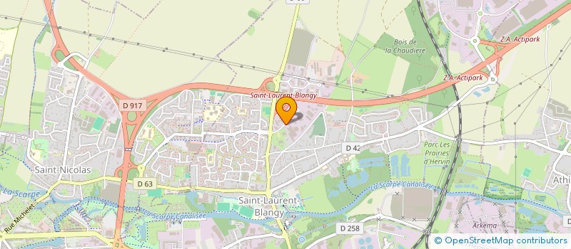 localisation de l'entreprise LE FLEURON  SAINT-LAURENT-BLANGY