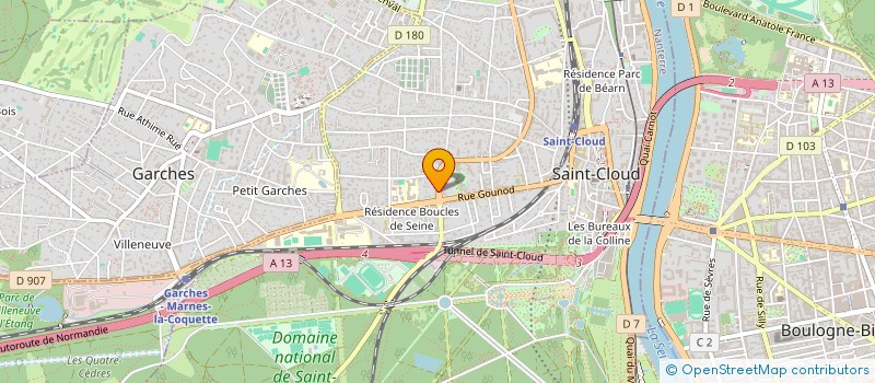 localisation de l'entreprise LE FLOC'H S.A.R.L. à SAINT-CLOUD