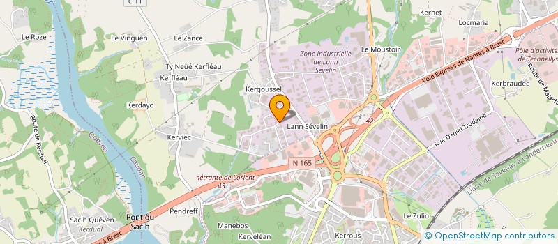 localisation de l'entreprise LE FLOCH CONSTRUCTION  CAUDAN