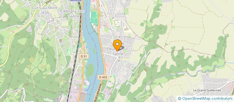 localisation de l'entreprise LE FLORENTIN  FLEURIEU-SUR-SAONE