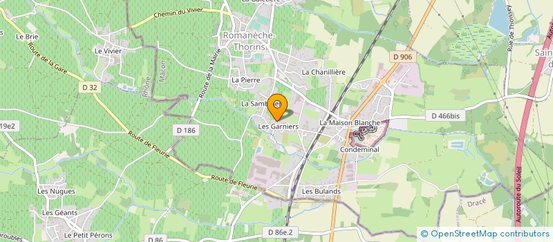 localisation de l'entreprise LE FLOT DES VINS  ROMANECHE-THORINS