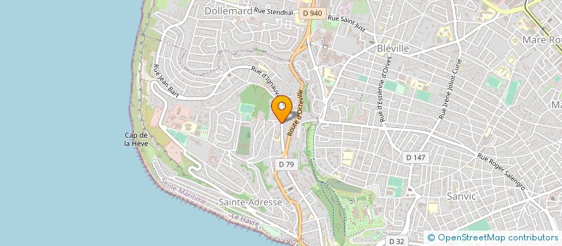 localisation de l'entreprise LE FOL CHAUFFAGE SANITAIRE à SAINTE-ADRESSE