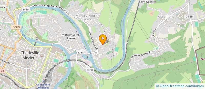 localisation de l'entreprise LE FOND DE TREFLE  MONTCY-NOTRE-DAME