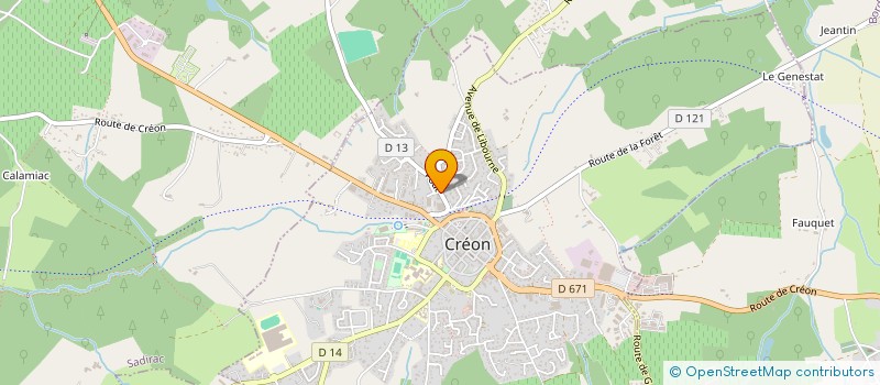 localisation de l'entreprise LE FORUM DE LA BLANCHISSERIE à CREON