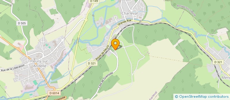 localisation de l'entreprise LE FORUM DES ARTS  CHARLEVAL