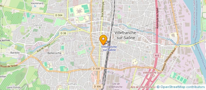 localisation de l'entreprise LE FOU DU ROY  VILLEFRANCHE-SUR-SAONE