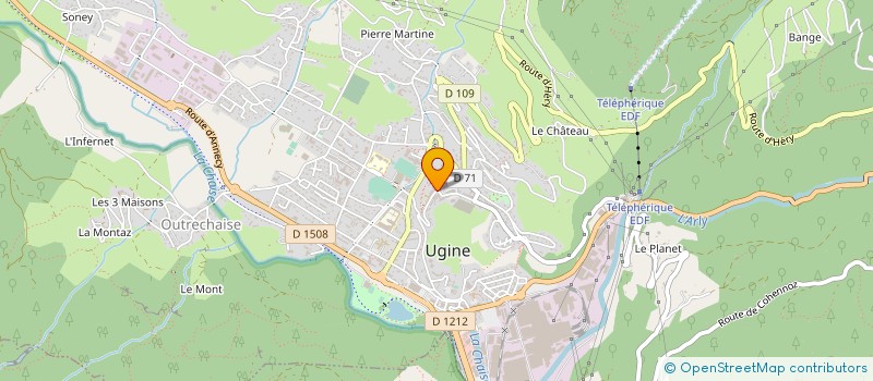 localisation de l'entreprise LE FOUR DE LA COUR DU TYL  UGINE