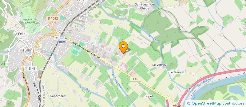 localisation de l'entreprise LE FOURDEUX  TULLINS