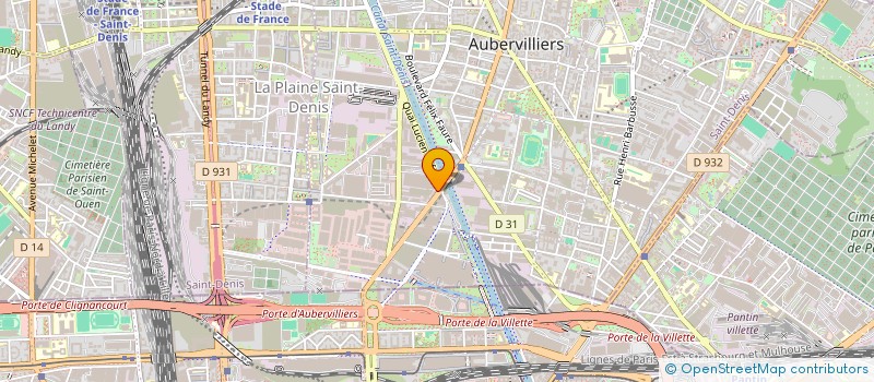localisation de l'entreprise LE FOURNIL 2 à AUBERVILLIERS