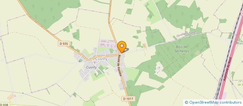 localisation de l'entreprise LE FOURNIL  CUVILLY