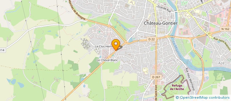 localisation de l'entreprise LE FOURNIL A PIZZA  CHATEAU-GONTIER-SUR-MAYENNE