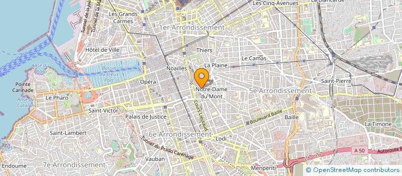 localisation de l'entreprise LE FOURNIL D'ALICE à MARSEILLE 6EME