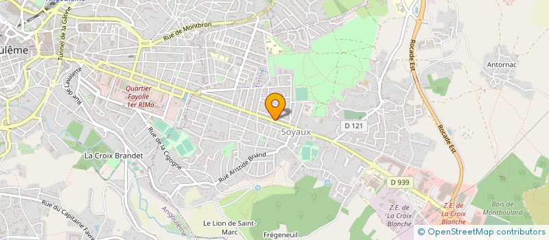 localisation de l'entreprise LE FOURNIL D ANGOULEME à SOYAUX