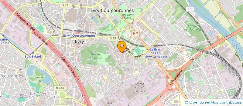 localisation de l'entreprise LE FOURNIL D'EVRY  EVRY-COURCOURONNES