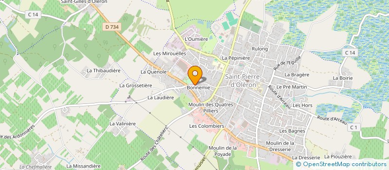 localisation de l'entreprise LE FOURNIL DE BONNEMIE à SAINT-PIERRE-D'OLERON