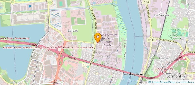 localisation de l'entreprise LE FOURNIL DE BORDEAUX LAC à BORDEAUX
