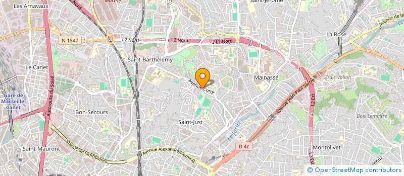 localisation de l'entreprise LE FOURNIL DE COROT  MARSEILLE