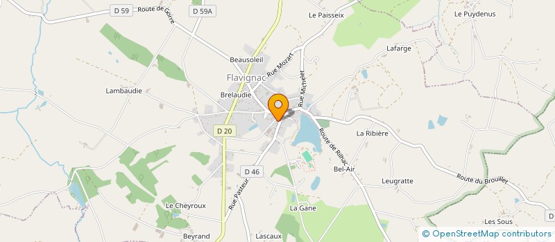 localisation de l'entreprise LE FOURNIL DE FLAVIGNAC  FLAVIGNAC