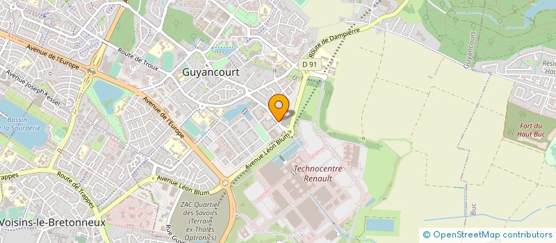 localisation de l'entreprise LE FOURNIL DE GUYANCOURT  GUYANCOURT