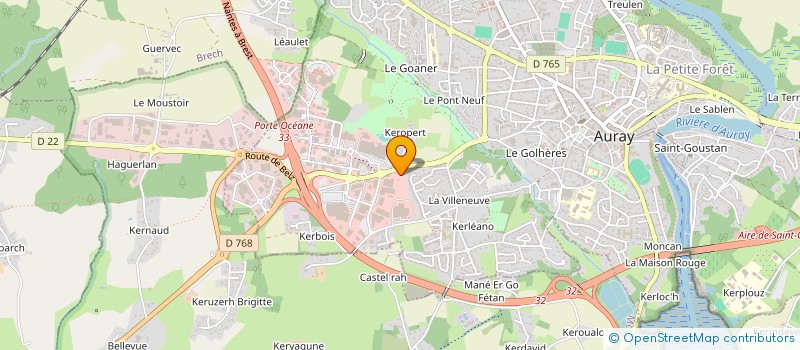 localisation de l'entreprise LE FOURNIL DE L'OCEAN à AURAY