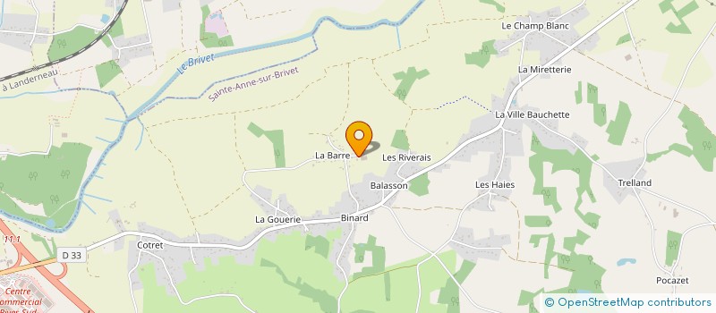 localisation de l'entreprise LE FOURNIL DE LA BARRE  SAINTE-ANNE-SUR-BRIVET