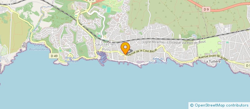 localisation de l'entreprise LE FOURNIL DE LA COTE BLEUE à SAUSSET-LES-PINS