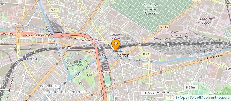 localisation de l'entreprise LE FOURNIL DE LA GARE à PANTIN