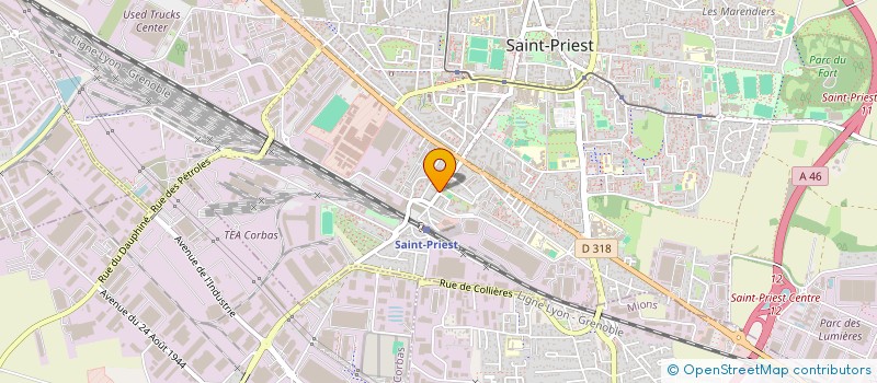 localisation de l'entreprise LE FOURNIL DE LA GARE  SAINT-PRIEST