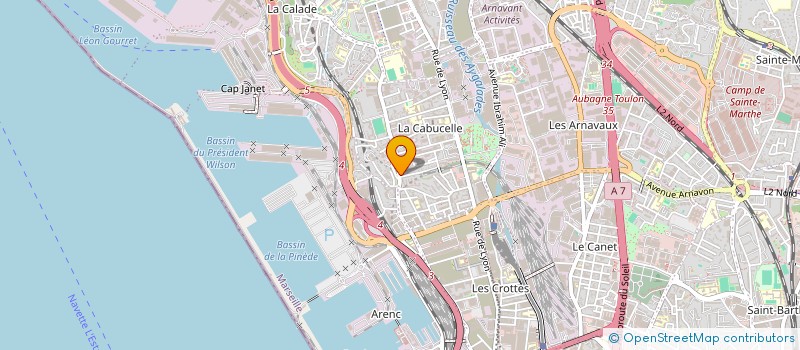 localisation de l'entreprise LE FOURNIL DE LA MADRAGUE à MARSEILLE