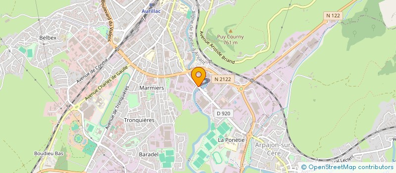 localisation de l'entreprise LE FOURNIL DE LA PONETIE à AURILLAC