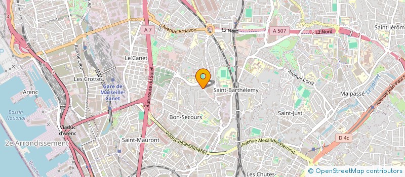 localisation de l'entreprise LE FOURNIL DE LA ROSE D'OR à MARSEILLE