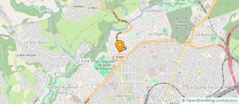 localisation de l'entreprise LE FOURNIL DE NATHAN à LIMOGES