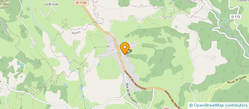 localisation de l'entreprise LE FOURNIL DE NAVES  NAVES