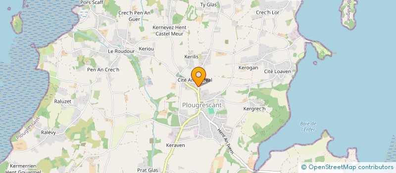 localisation de l'entreprise LE FOURNIL DE PLOUGRESCANT  PLOUGRESCANT