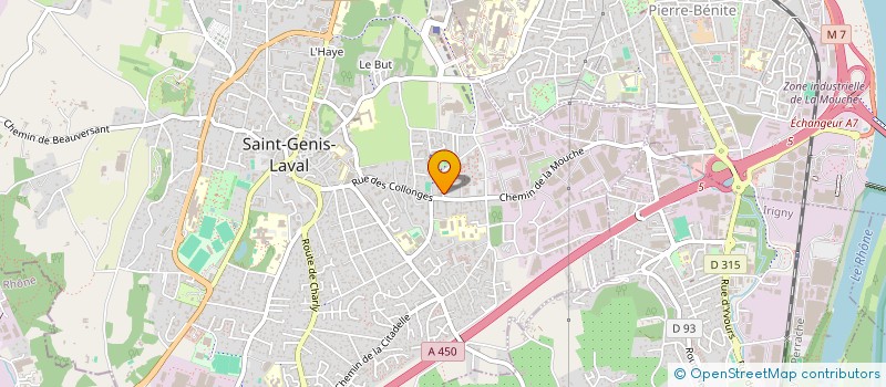 localisation de l'entreprise LE FOURNIL DE ST GENIS LAVAL  SAINT-GENIS-LAVAL