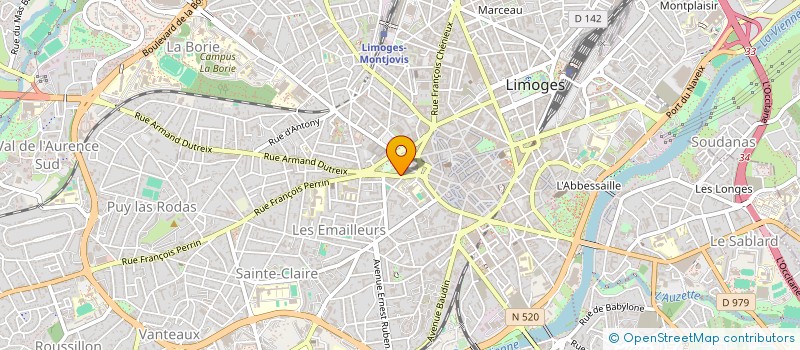 localisation de l'entreprise LE FOURNIL DES ARENES à LIMOGES