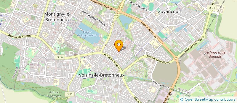 localisation de l'entreprise LE FOURNIL DES DELICES à VOISINS-LE-BRETONNEUX