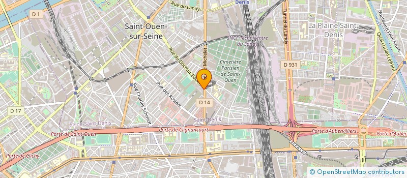 localisation de l'entreprise LE FOURNIL DES PUCES à SAINT-OUEN-SUR-SEINE