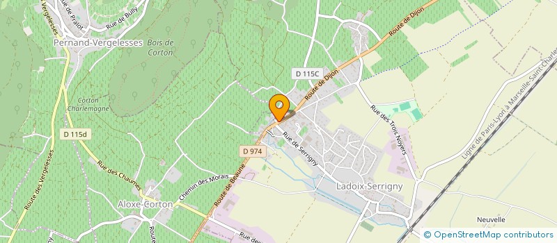 localisation de l'entreprise LE FOURNIL DES VIGNES  LADOIX-SERRIGNY