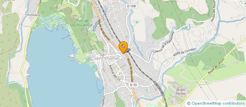 localisation de l'entreprise LE FOURNIL DU PONT FLAVIEN  SAINT-CHAMAS