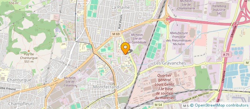 localisation de l'entreprise LE FOURNIL GRS à CLERMONT-FERRAND