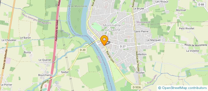 localisation de l'entreprise LE FOURNIL MONTMERLOIS à MONTMERLE-SUR-SAONE